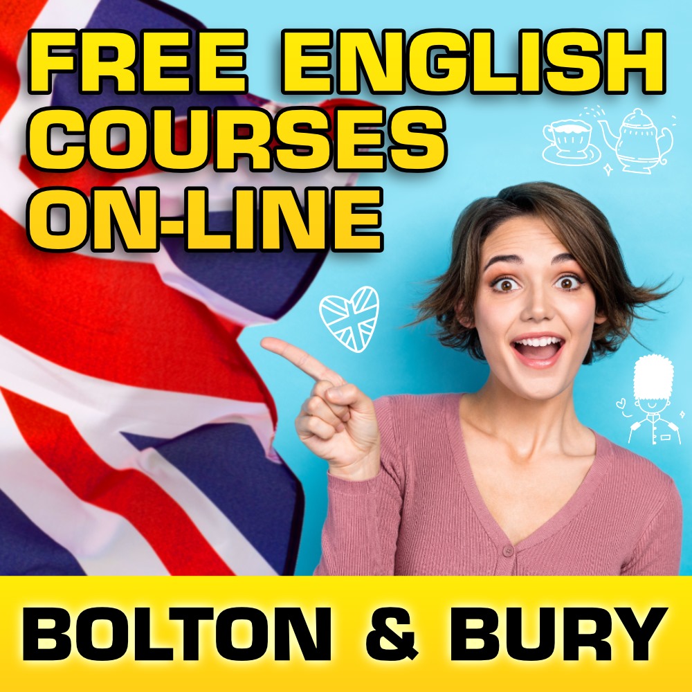 FREE English course on-line in BOLTON & BURY