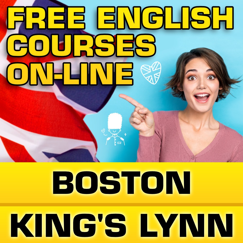 FREE English course on-line in BOSTON, KING'S LYNN