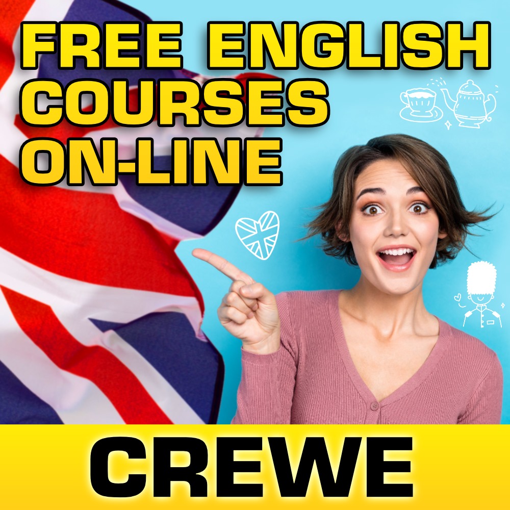 FREE English course on-line in CREWE