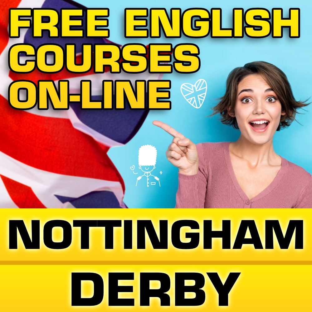 FREE English course on-line in NOTTINGHAM & DERBY
